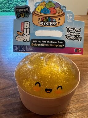 Rainbow Mystery Golden Glitter Dumpling Squishy - Gold